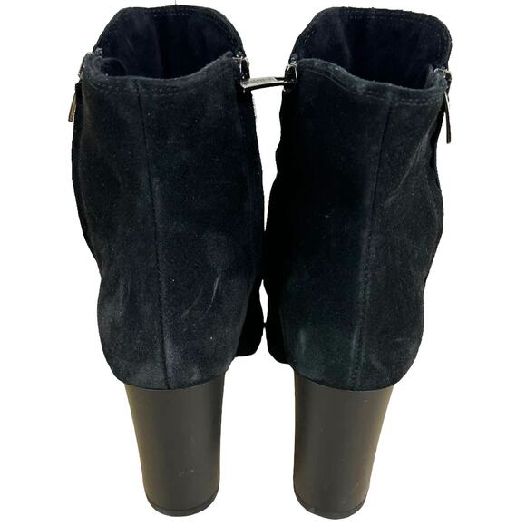 La Canadienne NWOB Mila Waterproof Suede Bootie Dual Side Zip Black Size 7.5M - Picture 5 of 10